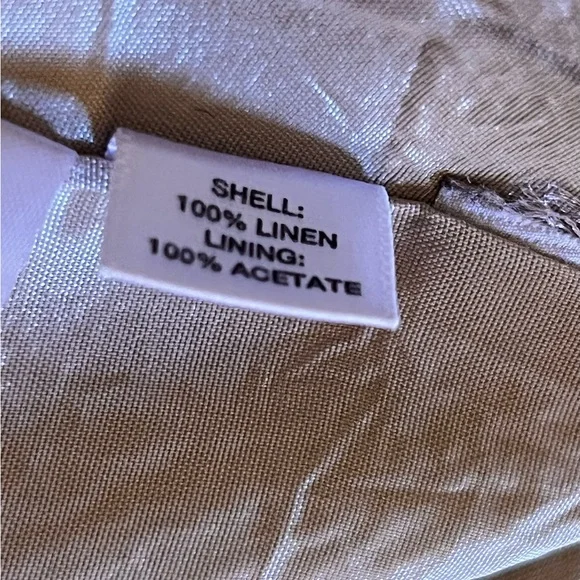 Ann Taylor 100% Linen Woven Textured Beige Blazer Sz. 6 - Picture 7 of 7